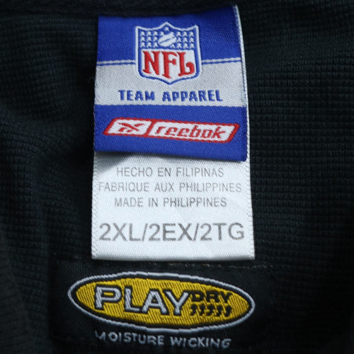 Reebok NFL Raiders Black Polo Shirt Men's 2XL Moisture Wicking