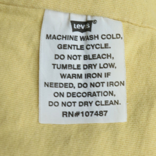 Levi's Red Tab Men's Beige XL Art Print Short Sleeve Cotton T-Shirt