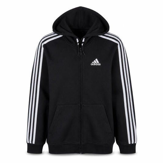Adidas Mens Black Full Zip Hoodie Small Hooded Athletic Sweatshirt
