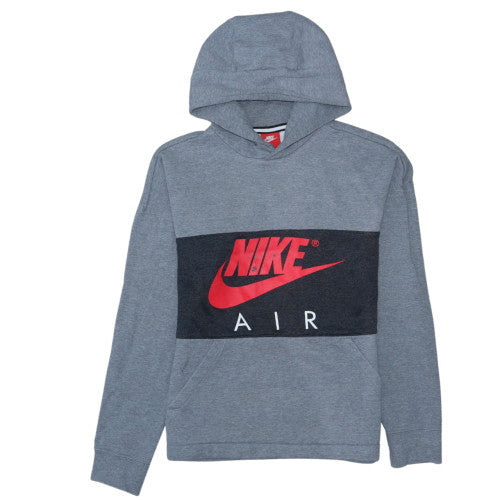 Nike Air Men's Grey Pullover Hoodie Small Fleece Logo Sportswear