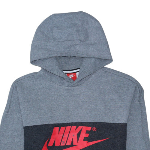 Nike Air Men's Grey Pullover Hoodie Small Fleece Logo Sportswear