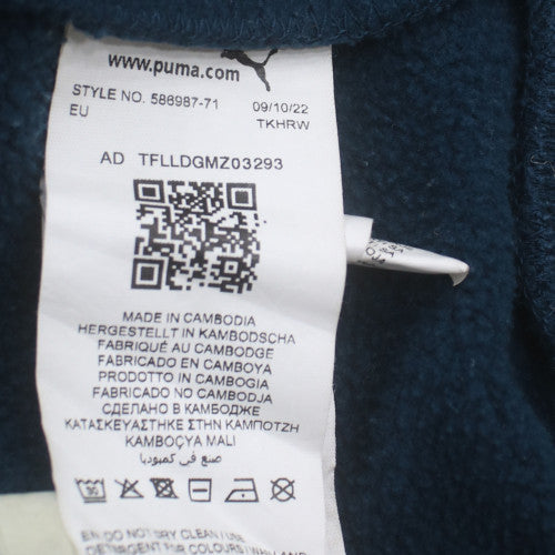 Puma Boys Blue Pullover Hoodie 15-16 Years Graphic Logo Sweatshirt
