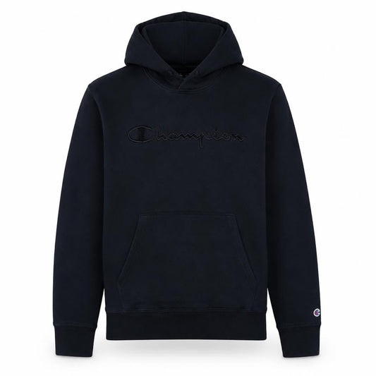 Champion Mens Black S Embroidered Pullover Hoodie