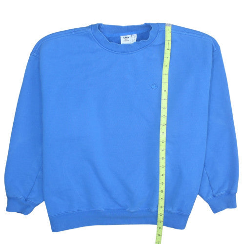 Adidas Women Blue Crew Neck Pullover Sweatshirt Size 10 Cotton