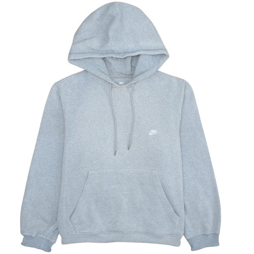 Nike Men's Grey Pullover Hoodie M Classic Fleece Sweatshirt