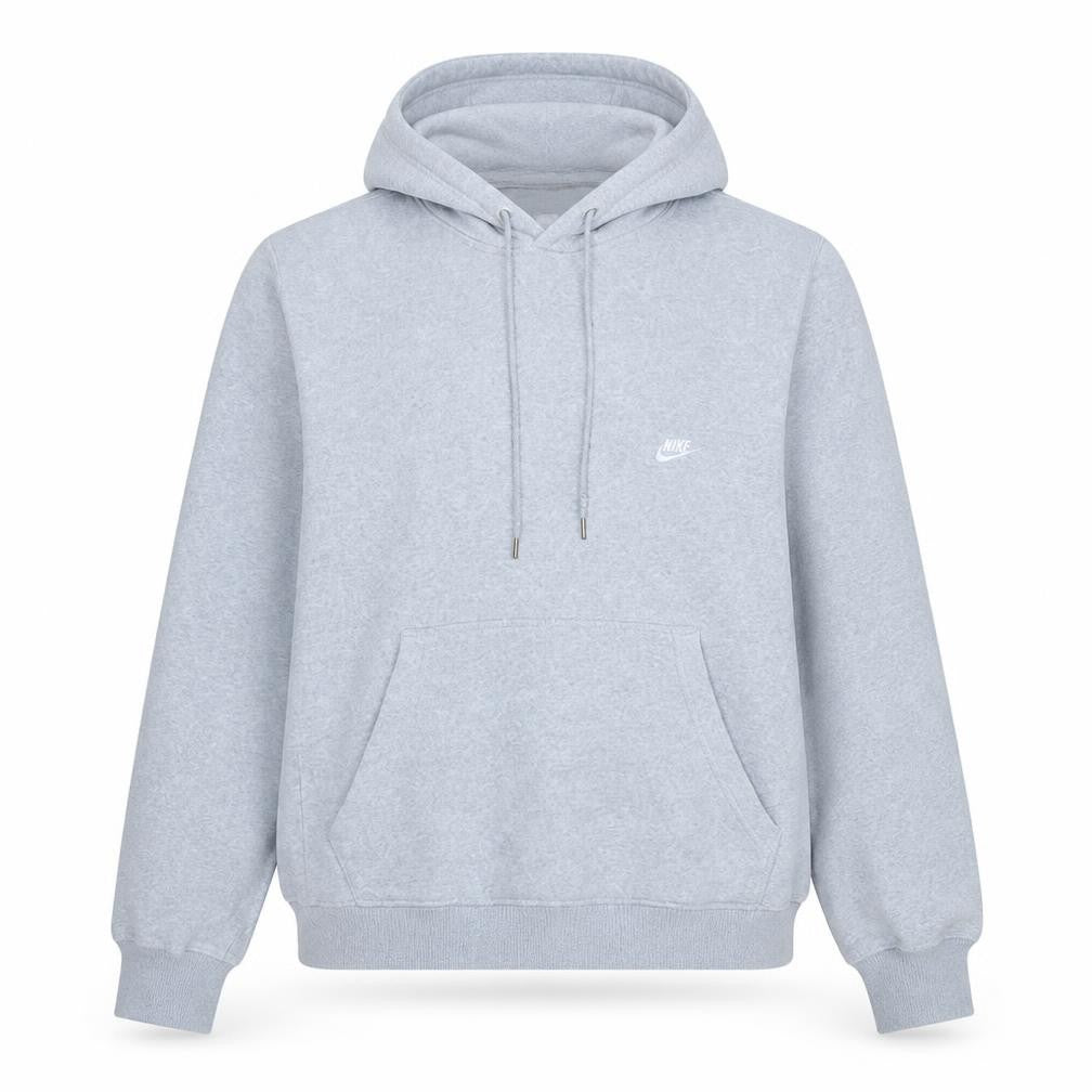 Nike Men's Grey Pullover Hoodie M Classic Fleece Sweatshirt