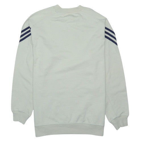Adidas Mens Beige Crew Neck Sweatshirt Small Vintage Sports Pullover