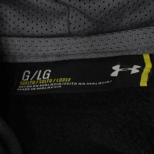 Under Armour Mens Black Full Zip Hoodie Large Fleece Lined