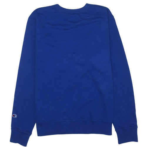 Champion Men's Blue Embroidered Logo Pullover Sweatshirt Size M