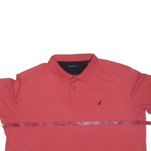 Nautica Men's Red 3XL Cotton Short Sleeve Polo Shirt