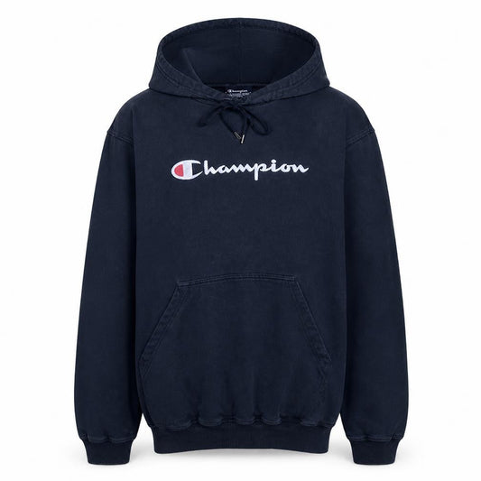 Champion Men's Blue Pullover Hoodie 2XL Logo Fleece Sweatshirt