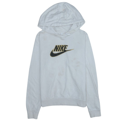 Nike Mens White XS Pullover Hoodie Lightweight Graphic Logo Sportswear