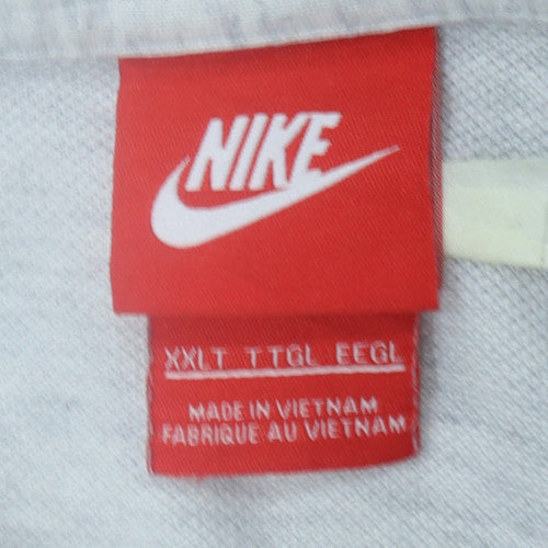 Nike Men’s Grey 2XLT Polo Shirt Short Sleeve 1/4 Zip Cotton