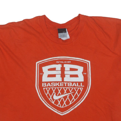 Nike Men’s Orange Basketball Graphic T-Shirt XXL Short Sleeve
