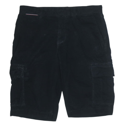 Tommy Hilfiger Mens Black Cargo Shorts Size 31 Cotton Casual