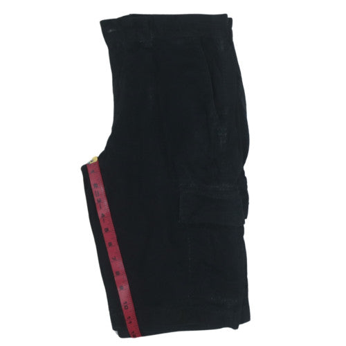Tommy Hilfiger Mens Black Cargo Shorts Size 31 Cotton Casual