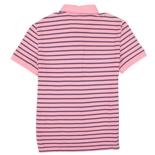 Nautica Men’s Pink Striped Classic Fit Polo Shirt Size L