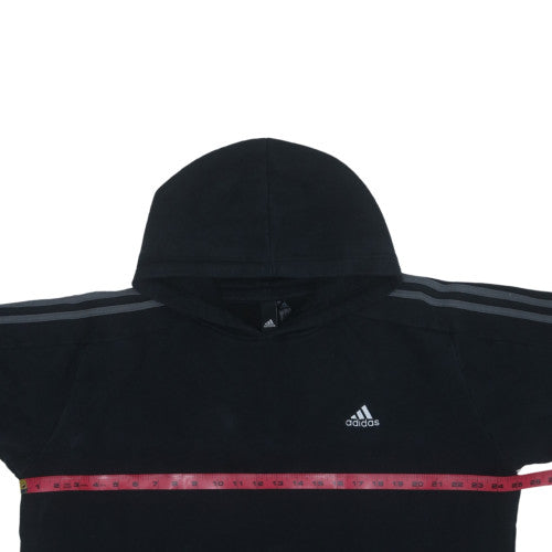 Adidas Men's Black Pullover Hoodie L Fleece Logo Sportswear