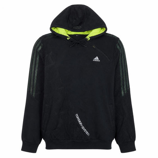 adidas Men's Black XL Pullover Hoodie with Logo Sports Style