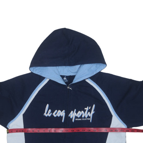 Le Coq Sportif Womens Navy Blue Full Zip Hoodie Size 18