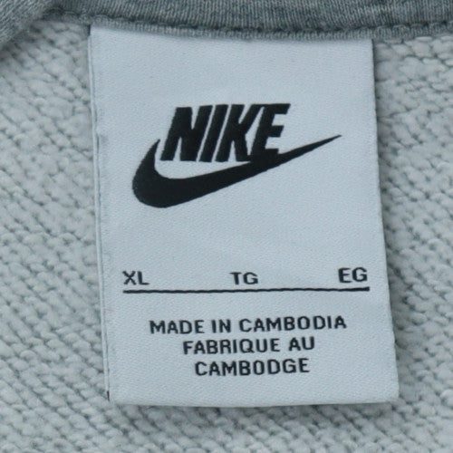 Nike Mens Grey XL Pullover Fleece Hoodie with Logo