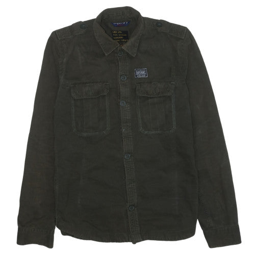 Superdry Men's Green XL Military Cotton Utility Jacket