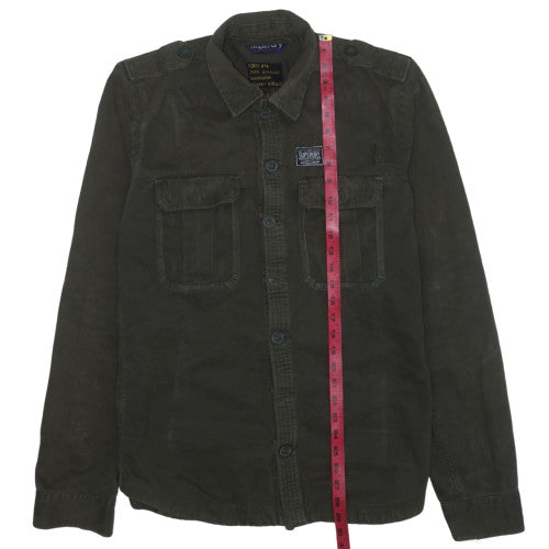 Superdry Men's Green XL Military Cotton Utility Jacket