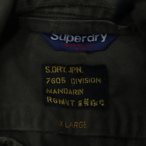 Superdry Men's Green XL Military Cotton Utility Jacket