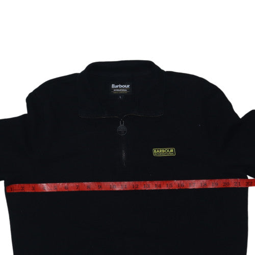 Barbour International Mens Black L Half Zip Sweatshirt