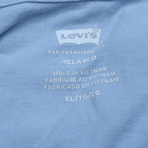 Levi’s Men Blue Relaxed Fit Logo Cotton T-Shirt XL