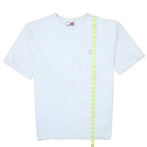 Tommy Hilfiger Men's Grey 2XL Classic Embroidered Logo Cotton T-Shirt