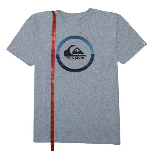 Quiksilver Men’s Grey Graphic Logo Regular Fit T-Shirt XL
