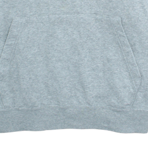Nike Mens Grey L Pullover Hoodie Fleece Sportswear Graphic Print