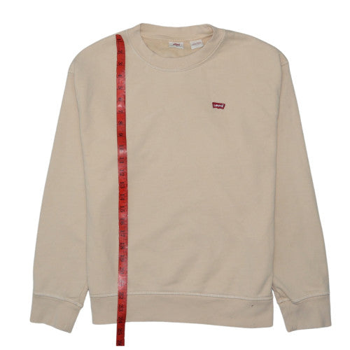 Levi's Men's Beige Crew Neck Pullover Sweatshirt S Regular Fit