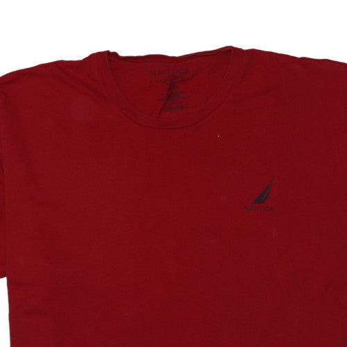 Nautica Men's Red Crew Neck Short Sleeve Graphic T-Shirt XXL