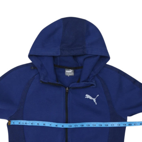 Puma Men's Blue Full Zip Hoodie Size M Sportswear