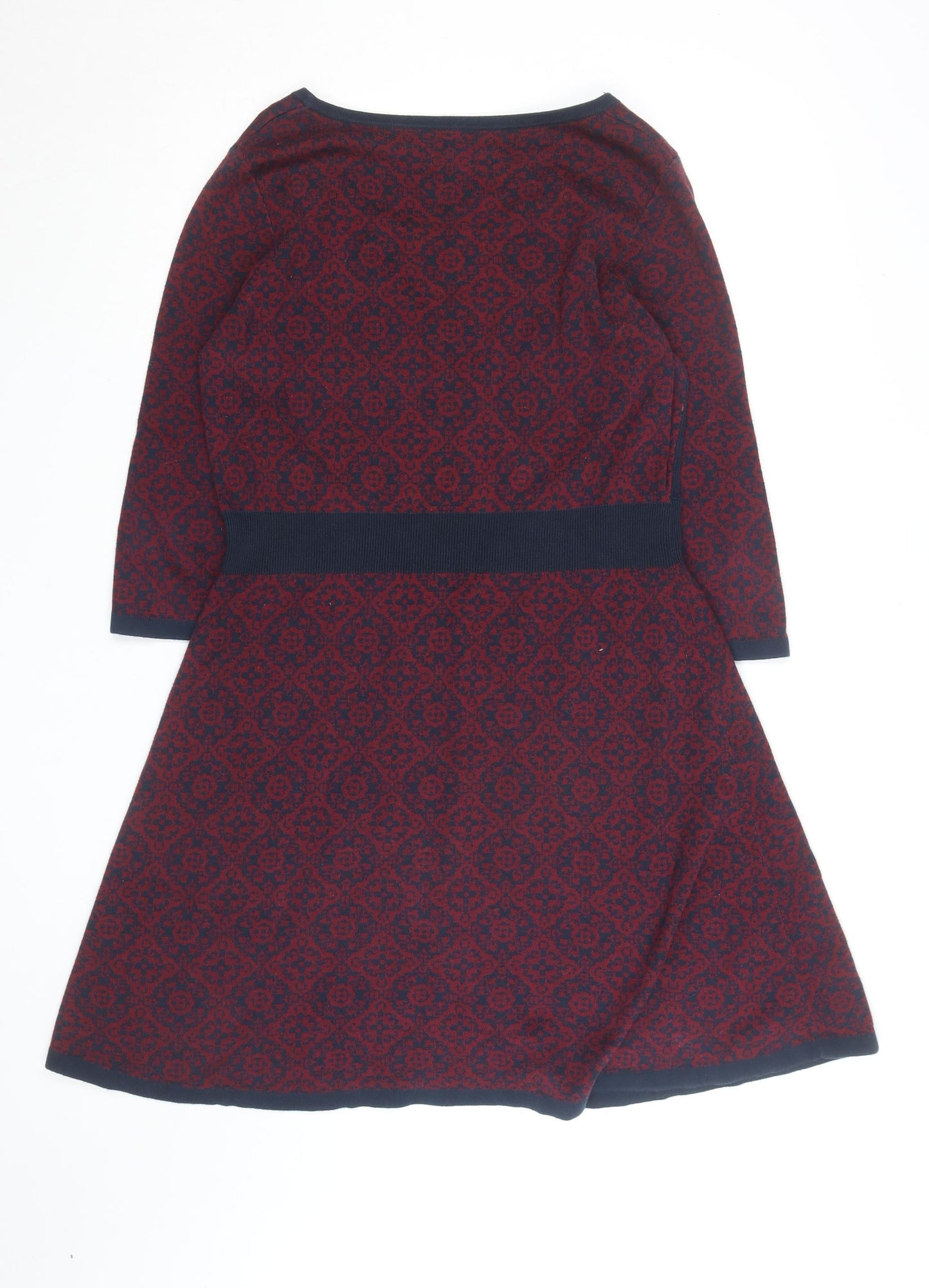 Pepperberry Womens Red Knee Length A-Line Knit Dress Size 16