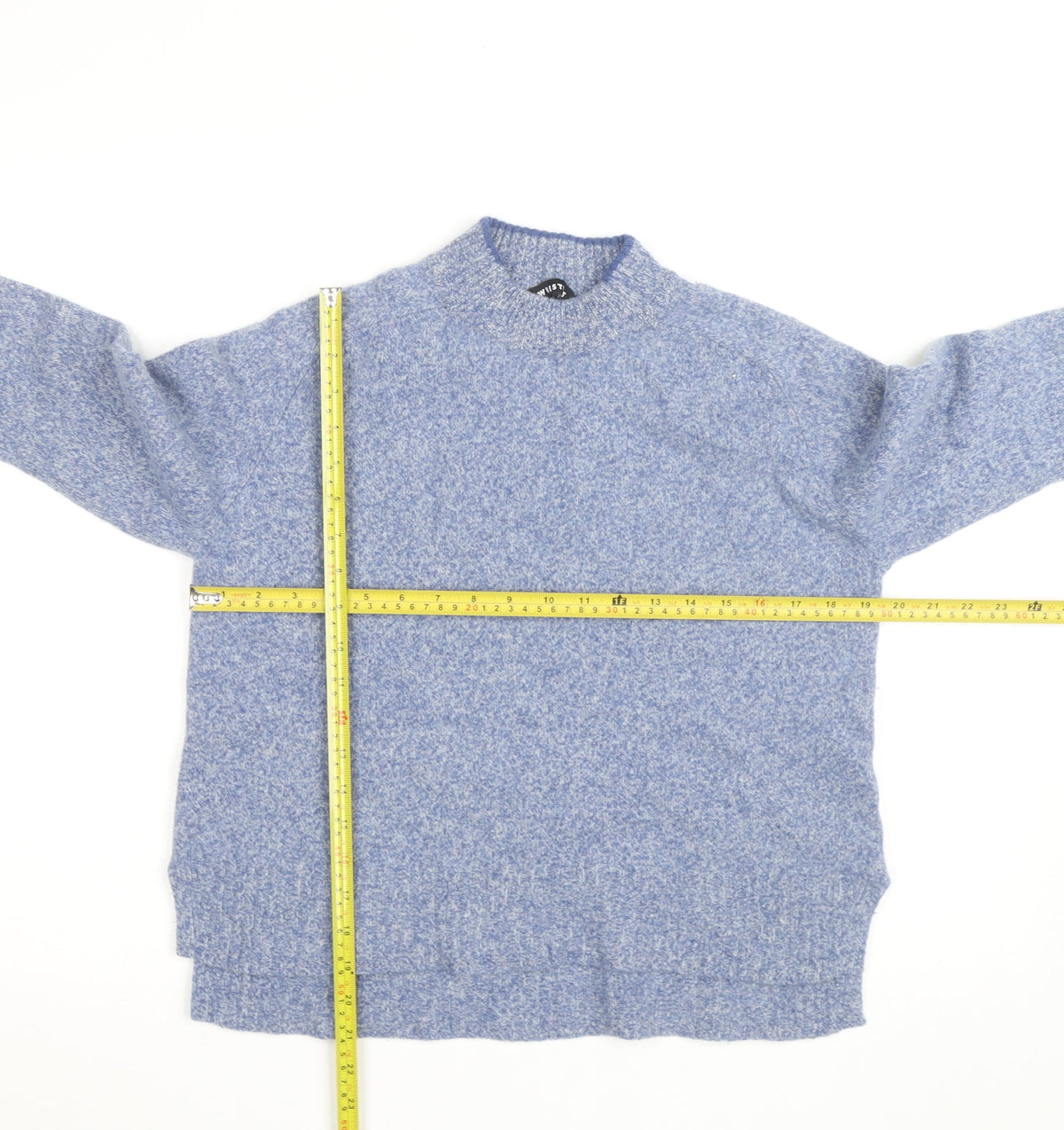 Whistles Women Blue Mock Neck Merino Wool Jumper M