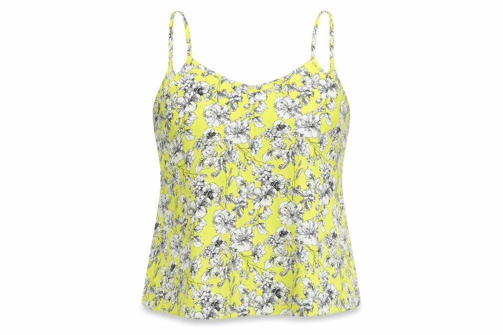 New Look Women's Yellow Floral Camisole Top Size 10