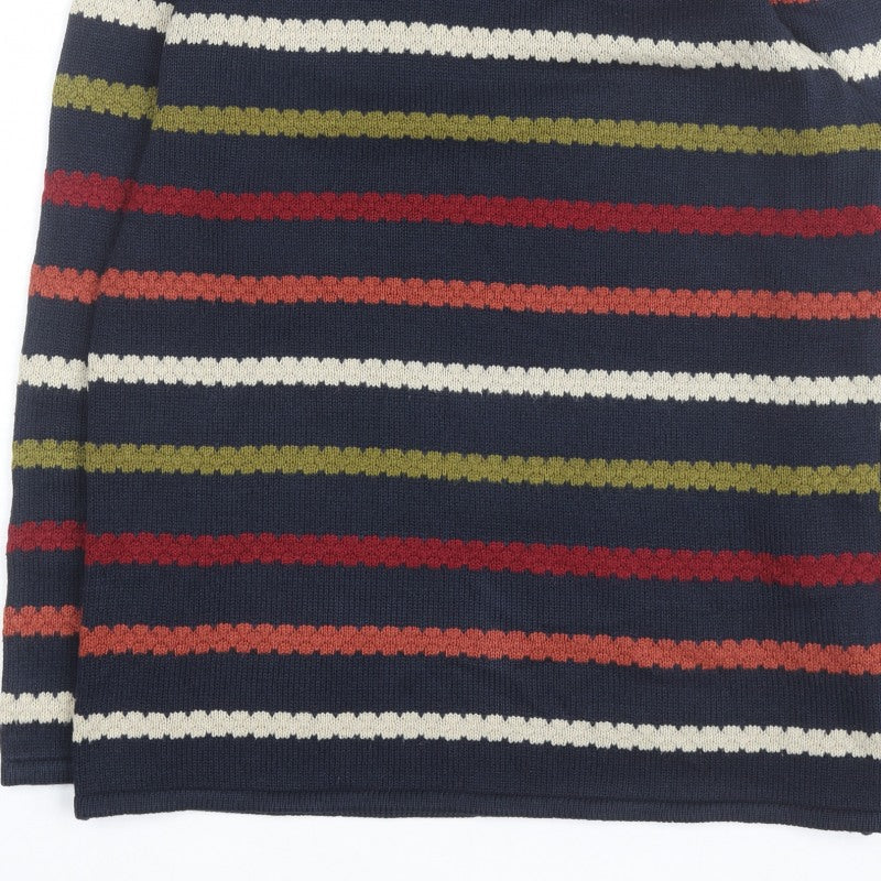 Isle Essentials Unisex Multicoloured Striped Knit Jumper Size S