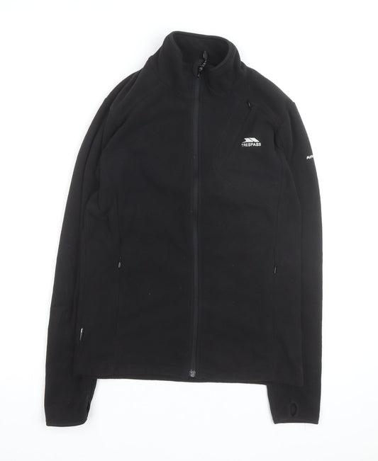 Trespass Womens Black Fleece Full Zip Jacket Size 10 Regular Fit