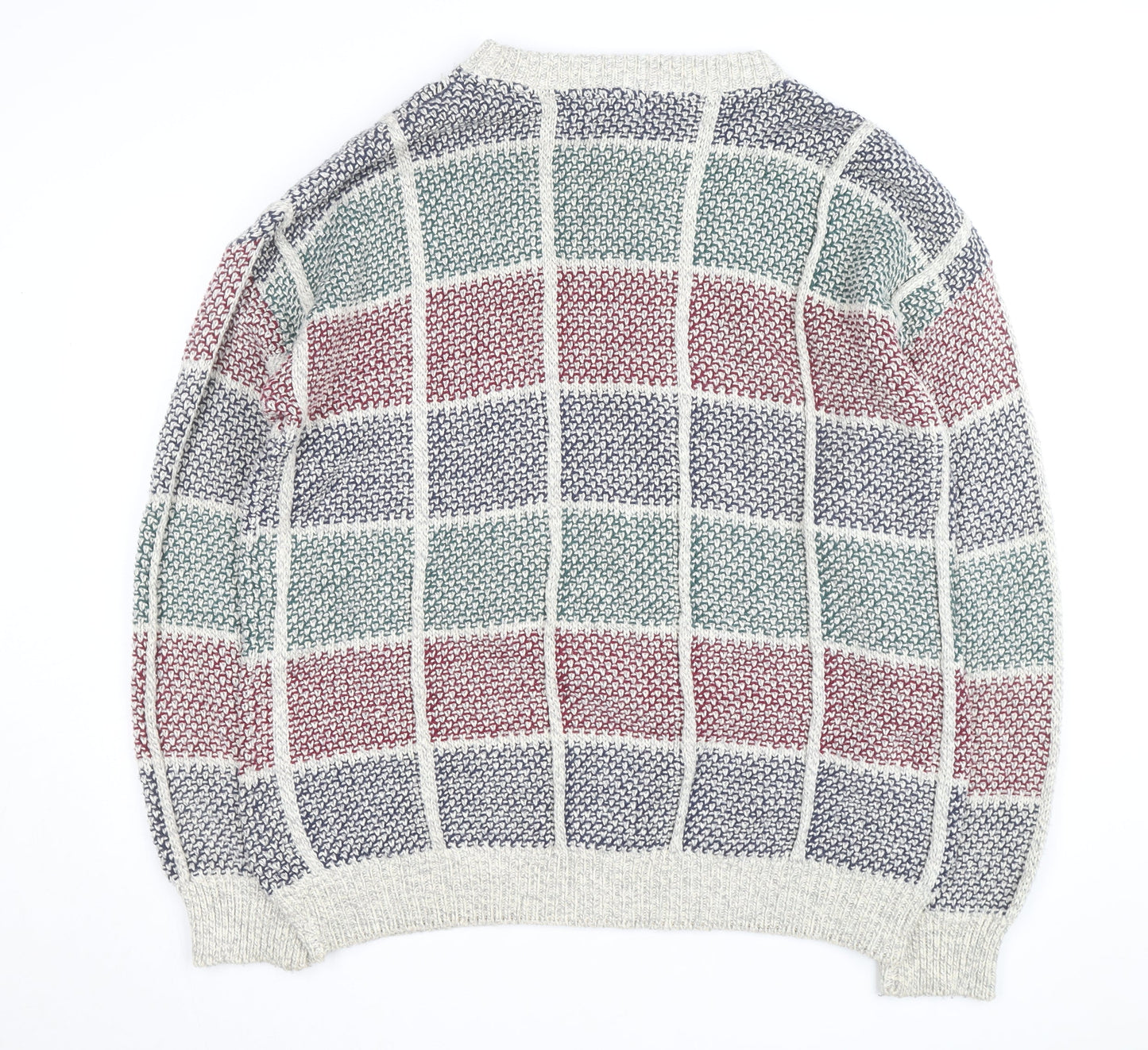 American Edition Men's Multicoloured XL Chunky Knit Cotton Jumper