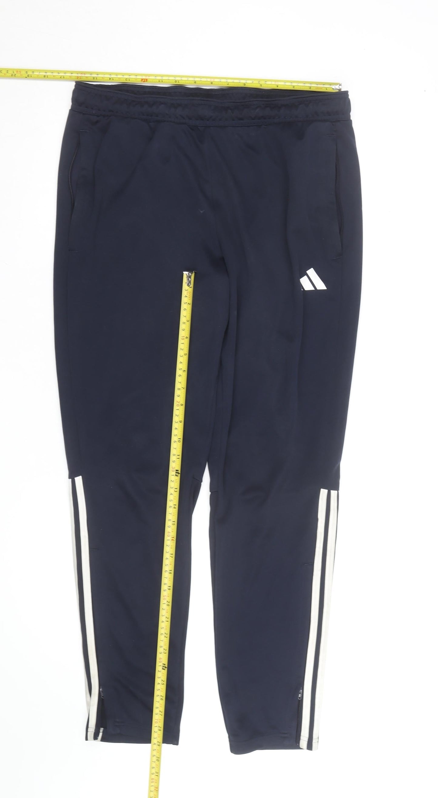 Adidas Men's Blue Track Pants L Tapered Fit AEROREADY Activewear
