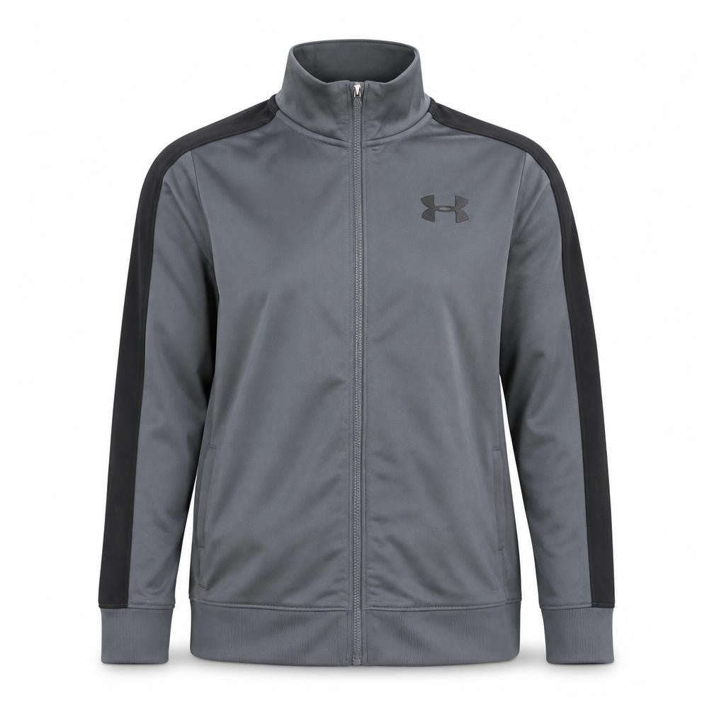 Under Armour Girls Grey Medium Full Zip Track Jacket Teen Sportswear