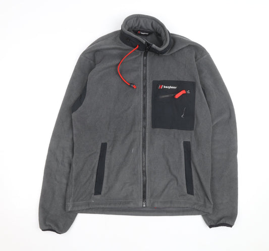 Berghaus Men's Grey Small Full Zip Fleece Windproof Jacket