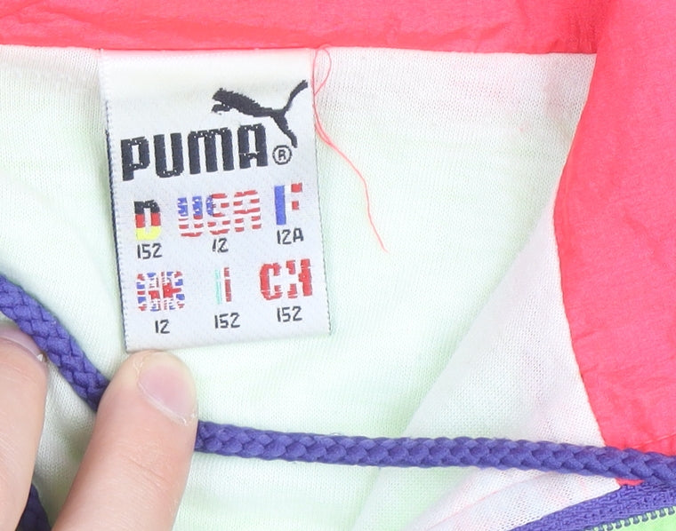 Puma Womens Multicoloured 80s Retro Windbreaker Jacket Size 12