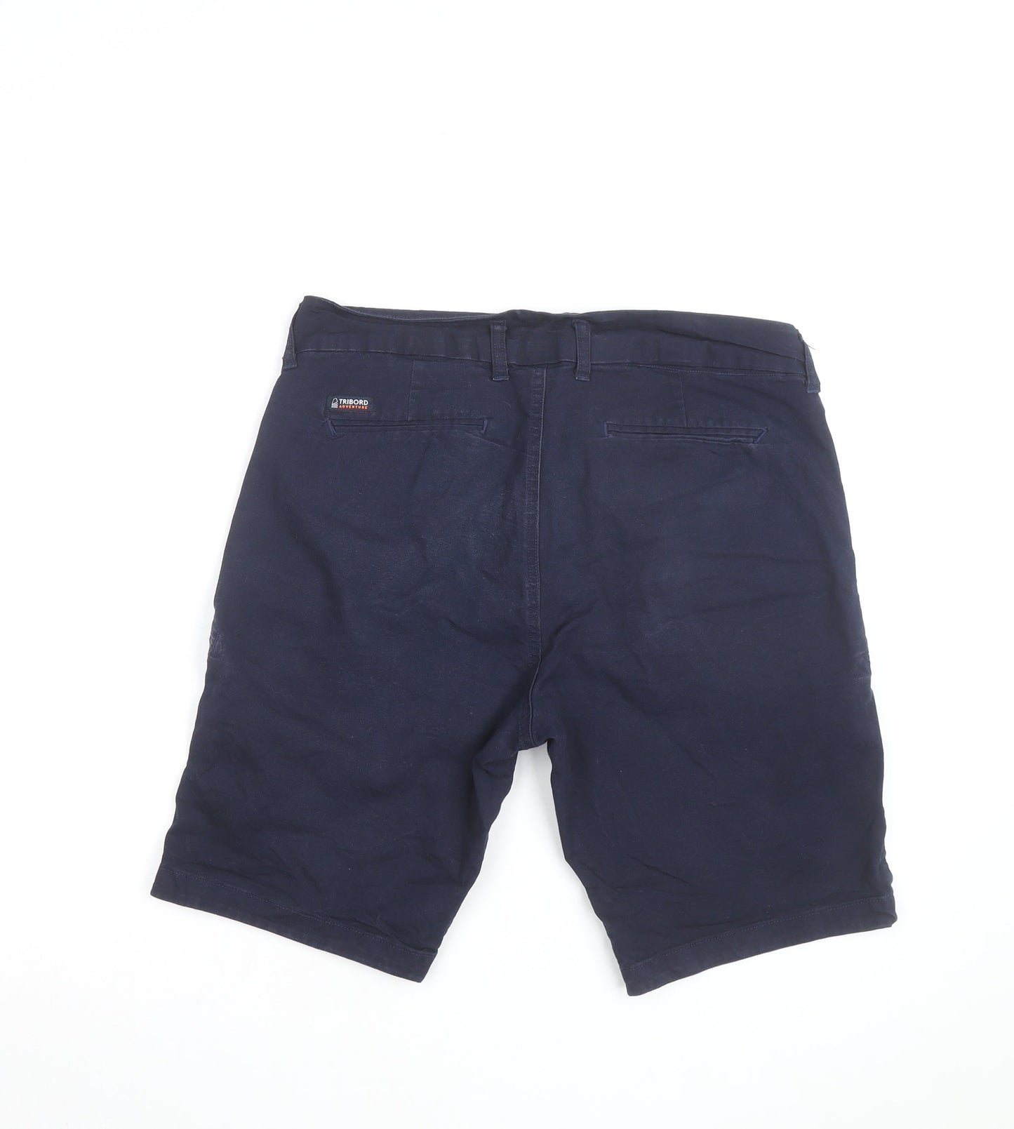 Tribord Mens Blue Chino Shorts L Regular Fit Casual Lightweight