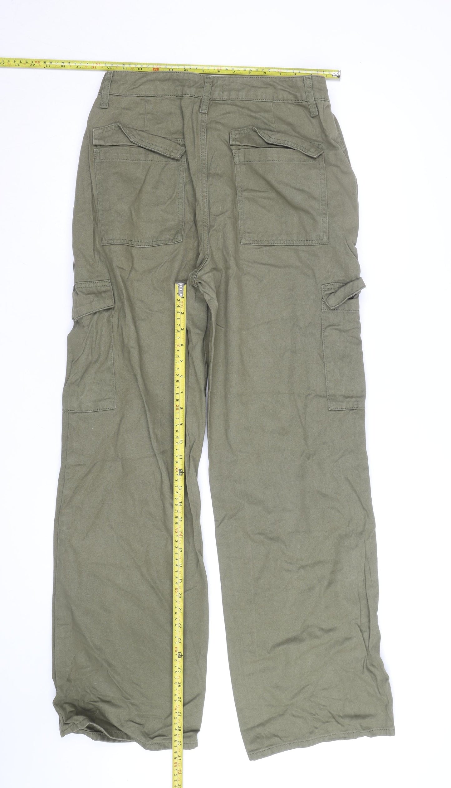 Denim Co Unisex Green Cargo Trousers Size 12 Regular Fit