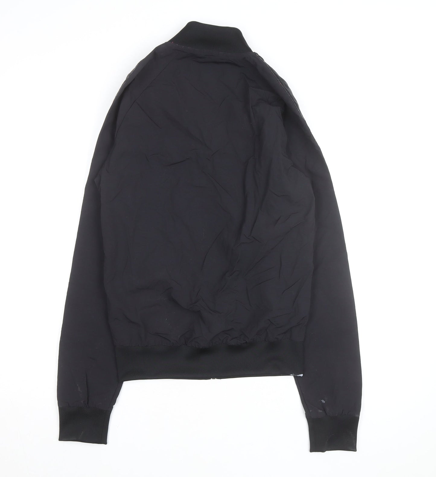 Adidas Men’s Black Small Track Jacket Full Zip Polyester Sportswear