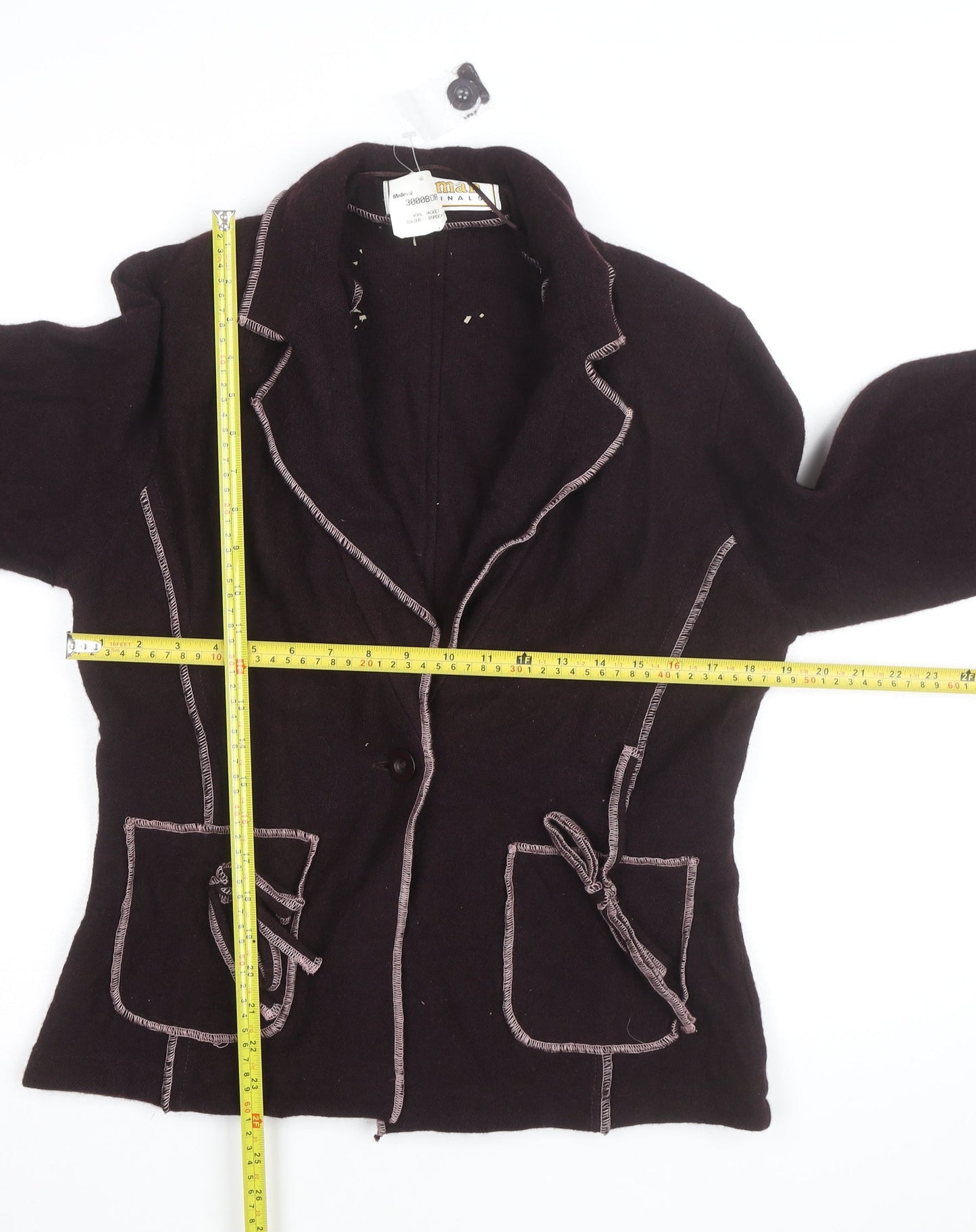 Roman Originals Women Brown Wool Collared Knit Cardigan M